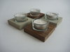 Teelichthalter Nussbaum-Beton 4er Set
